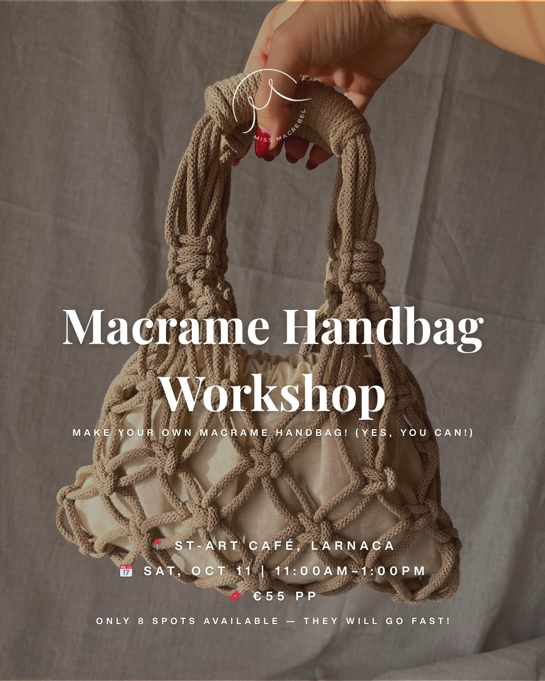 Macramé Handbag Workshop - Oct 11