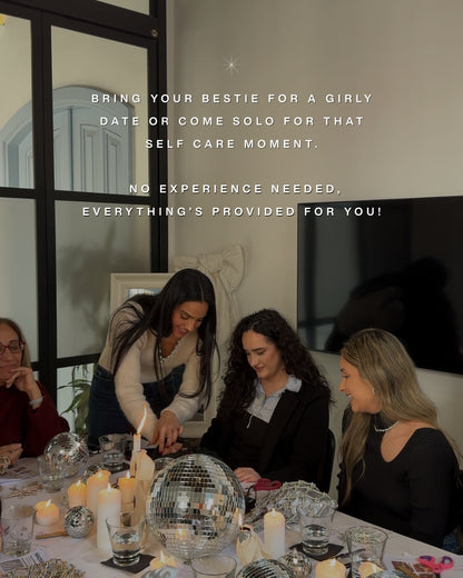 A Premium Galentine’s Experience 💘 |  Feb 15th  | Craft, Brunch & A Designer-Level Sparkly Bag