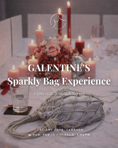 A Premium Galentine’s Experience 💘 |  Feb 15th  | Craft, Brunch & A Designer-Level Sparkly Bag