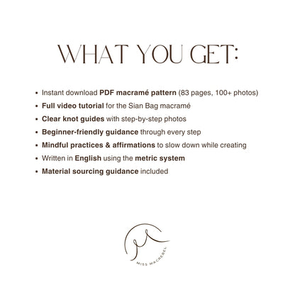 Sian Bag – Mindful Macramé Pattern & Video Tutorial