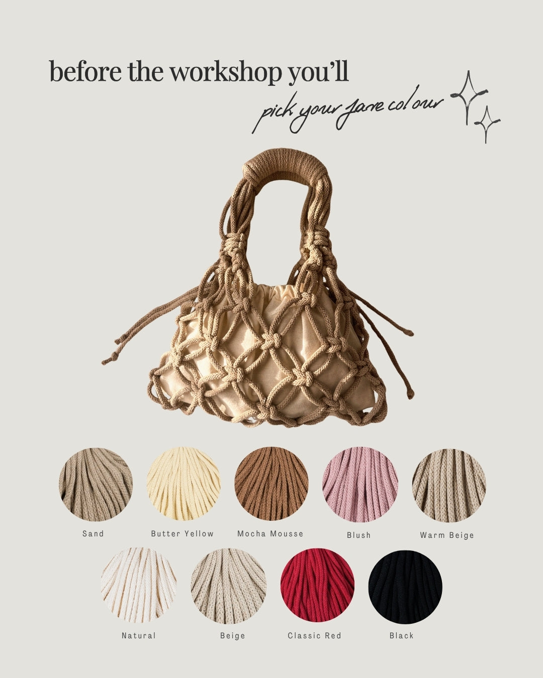 Macramé Handbag Workshop - Oct 11