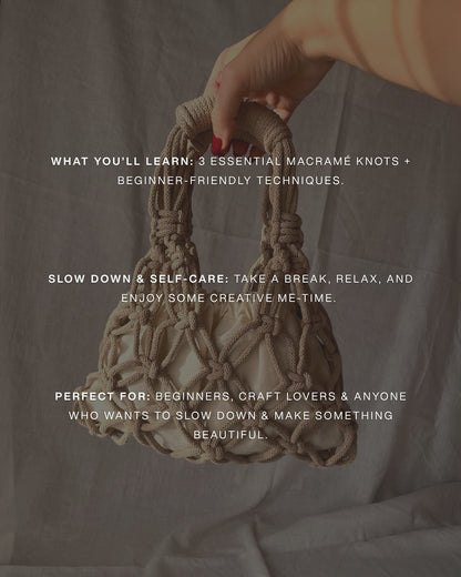 Macramé Handbag Workshop - Oct 11