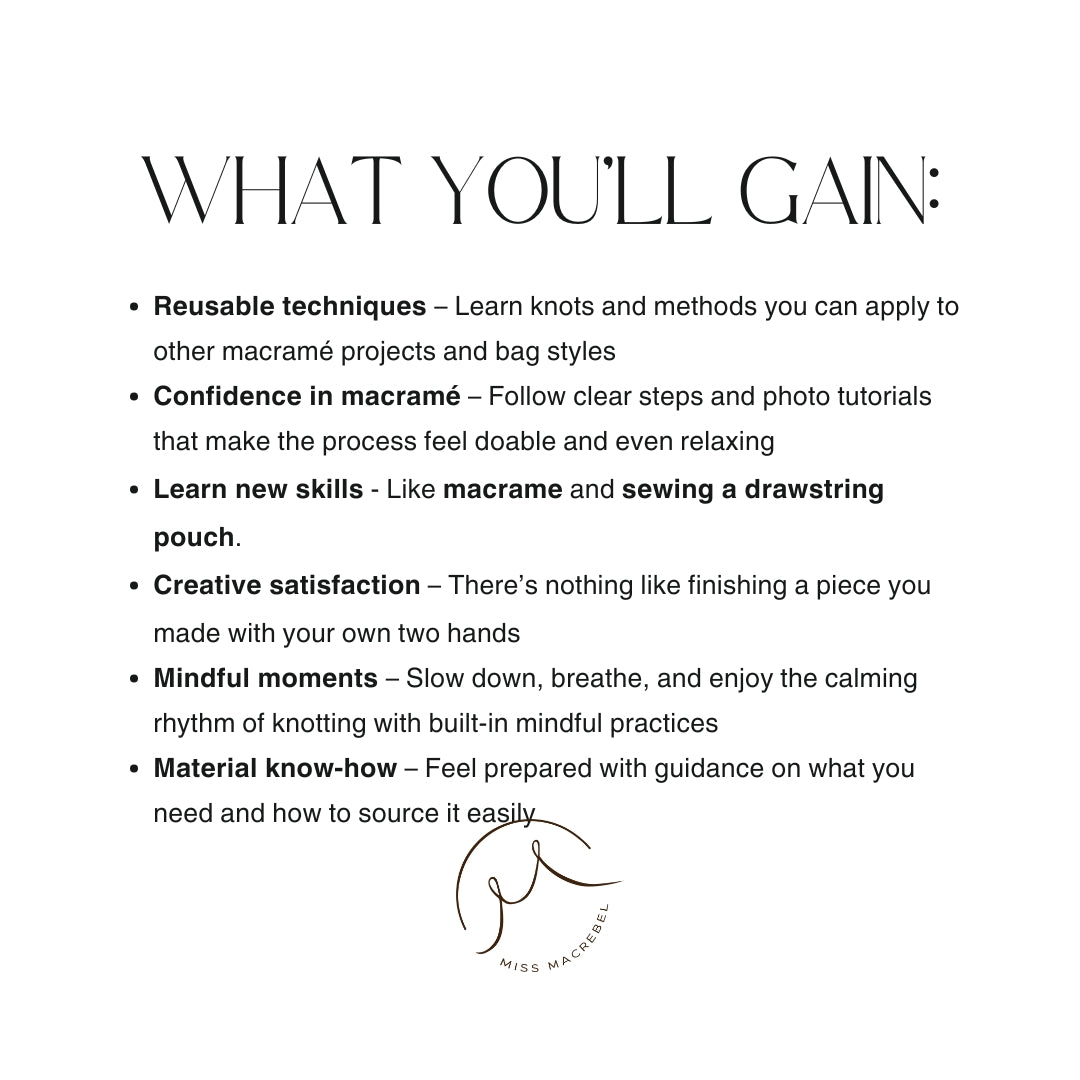 Marilyn Bag - Sparkly Bag –  Mindful Macramé Pattern & Video Tutorial