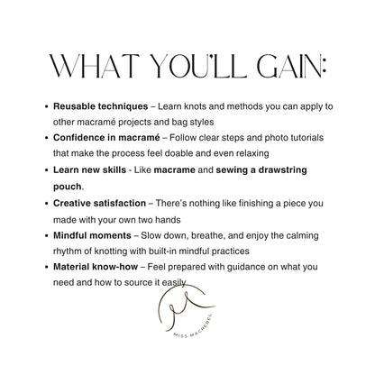 Marilyn Bag - Sparkly Bag –  Mindful Macramé Pattern & Video Tutorial