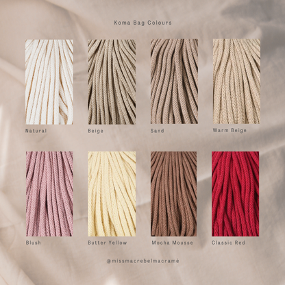 Colours available for koma bags