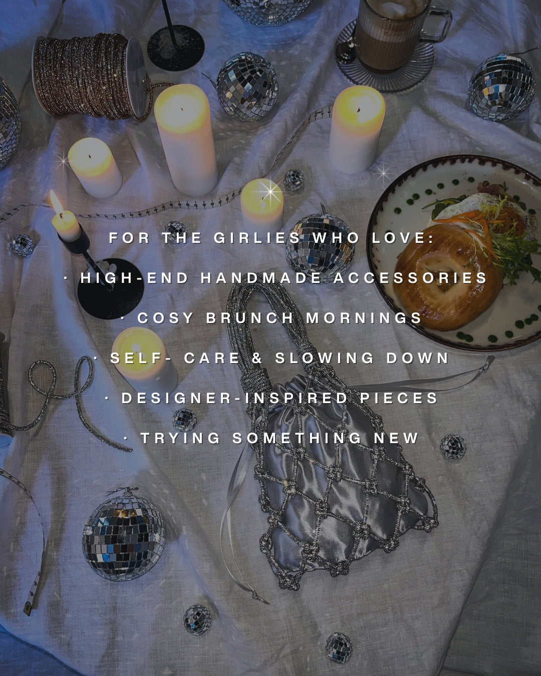 A Premium Galentine’s Experience 💘 |  Feb 15th  | Craft, Brunch & A Designer-Level Sparkly Bag