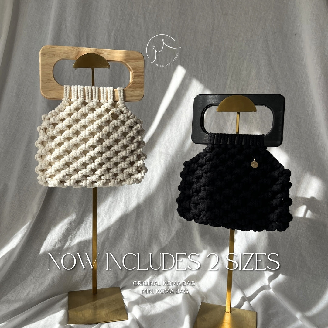 Koma Bag Macramé Pattern Guide & Video Tutorial – Make 2 Bag Sizes + BONUS Lining Tutorial