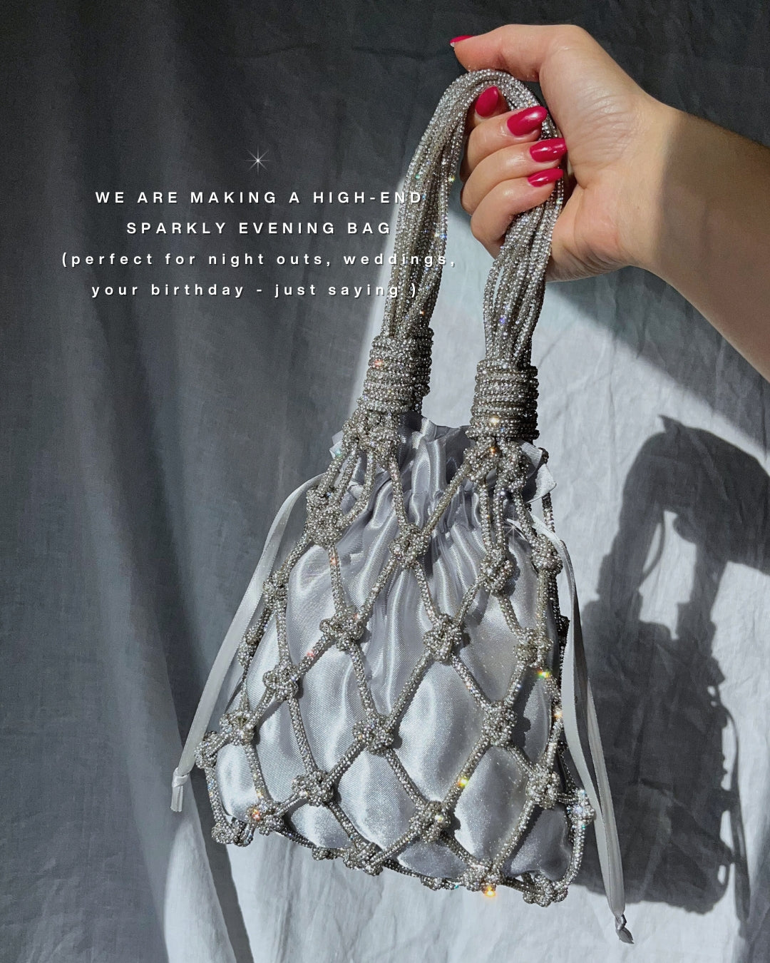 Sparkly Macramé Evening Bag Workshop · VOL. 3 | Jan 25th | Craft & Brunch Edition